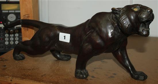 Bronze figure of a tiger